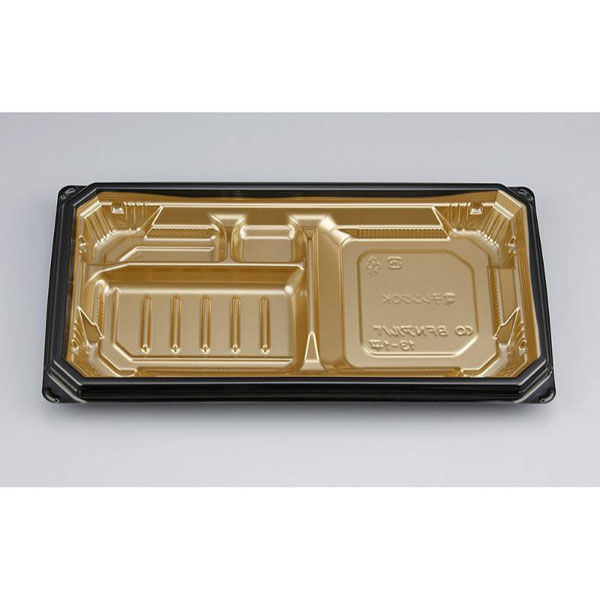 シーピー化成 弁当容器 BFNアルバ13-1平 本漆GB 本体 028011311A565 1ケース(300個(50個×6)（直送品）