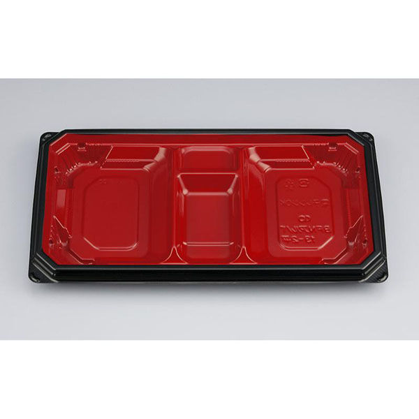 シーピー化成 弁当容器 BFNアルバ13-2平 本漆RB 本体 0280113122055 1ケース(300個(50個×6)（直送品）