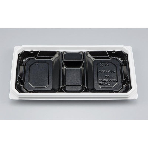 シーピー化成 弁当容器 BFNアルバ13-2平 BW 本体 0280113127235 1ケース(300個(50個×6)（直送品）