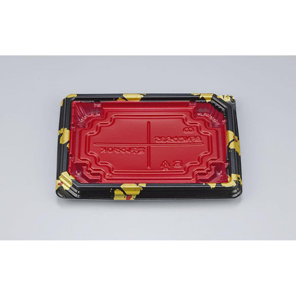 シーピー化成 惣菜容器 BFNたわら35 輪島内赤 本体 0280235008315 1ケース(800個(50個×16)（直送品）