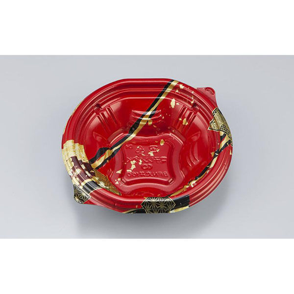 シーピー化成 どんぶり容器 BFN丸丼160 舞絹赤 本体 0280416008355 1ケース(900個(50個×18)（直送品）