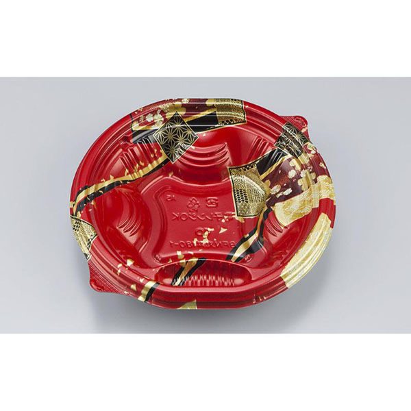 シーピー化成 どんぶり容器 BFN丸丼180-1 舞絹赤 本体 0280418018355 1ケース(600個(50個×12)（直送品）