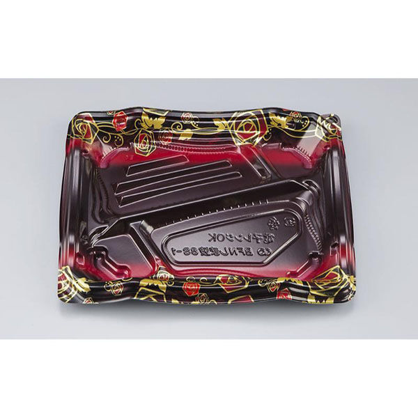 シーピー化成 弁当容器 BFNしま波8S-1 ローザ 本体 0280508518445 1ケース(600個(50個×12)（直送品）