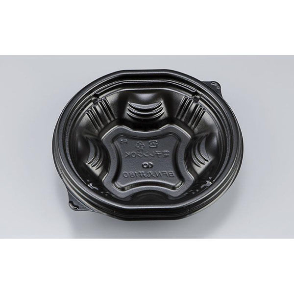 シーピー化成 どんぶり容器 BFN丸丼180 黒 本体 0280418000525 1ケース(600個(50個×12)（直送品）