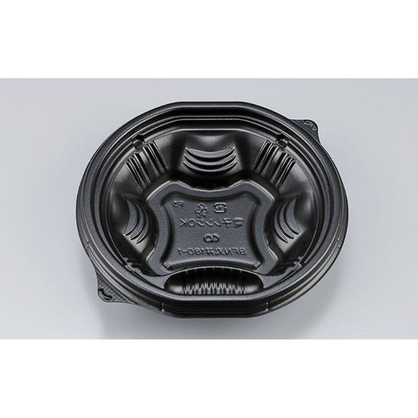 シーピー化成 どんぶり容器 BFN丸丼180-1 黒 本体 0280418010525 1ケース(600個(50個×12)（直送品）
