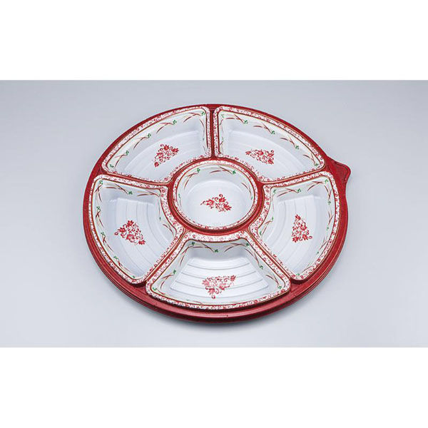 シーピー化成 オードブル容器 NUオードブル37 赤伊万里 本体 0391037002095 1ケース(120個(10個×12)（直送品）