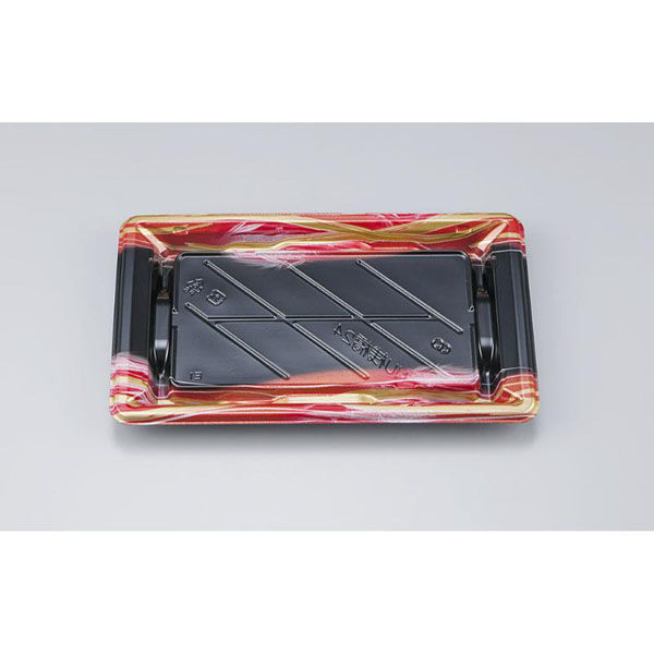 シーピー化成 寿司容器 NU桟橋24 そよ風赤 本体 0394024008075 1ケース(900個(50個×18)（直送品）