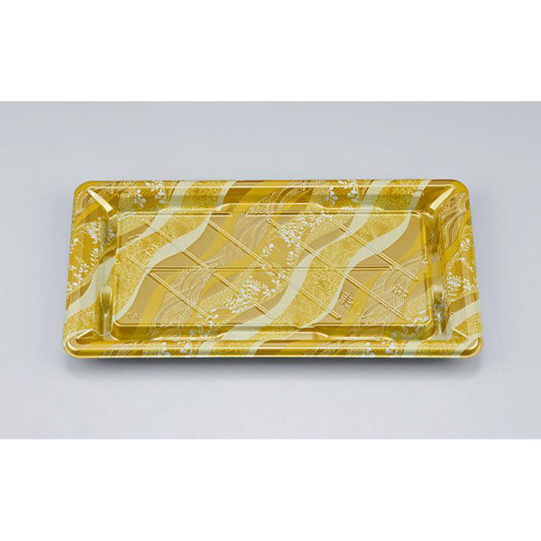 シーピー化成 寿司容器 NU桟橋25 絹風金 本体 0394025007975 1ケース(800個(50個×16)（直送品）