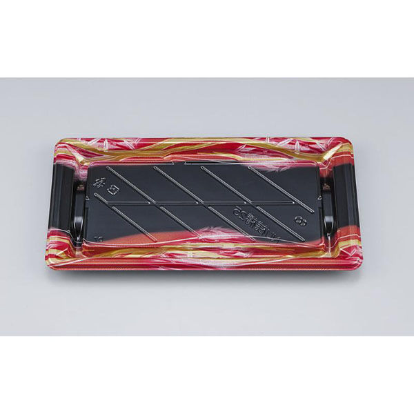 シーピー化成 寿司容器 NU桟橋25 そよ風赤 本体 0394025008075 1ケース(800個(50個×16)（直送品）