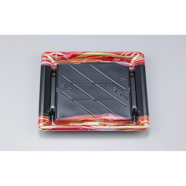 シーピー化成 寿司容器 NU桟橋33 そよ風赤 本体 0394033008075 1ケース(600個(50個×12)（直送品）