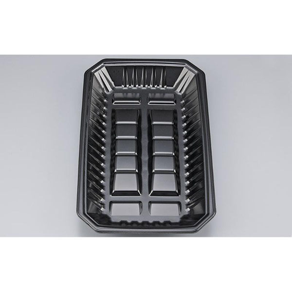 シーピー化成 発泡トレー 新L筏20-33-37 黒 0513203360520 1ケース(600個(50個×12)（直送品）