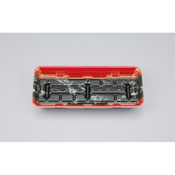 シーピー化成 発泡トレー LFM-2深 大理石赤 0514402606150 1ケース(1200個(50個×24)（直送品）