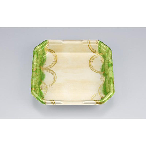 シーピー化成 発泡トレー L-カク1 波瓦緑 051510100A620 1ケース(600個(50個×12)（直送品）