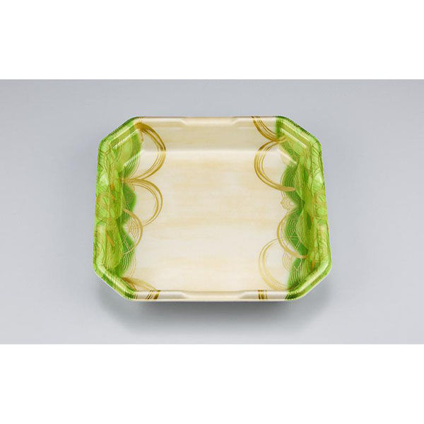 シーピー化成 発泡トレー L-カク2 波瓦緑 051510200A620 1ケース(600個(50個×12)（直送品）