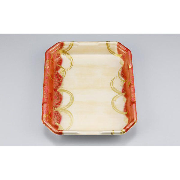 シーピー化成 発泡トレー L-カク2.8 波瓦赤 051510208A590 1ケース(400個(50個×8)（直送品）