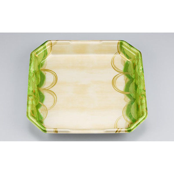 シーピー化成 発泡トレー L-カク3 波瓦緑 051510300A620 1ケース(300個(50個×6)（直送品）