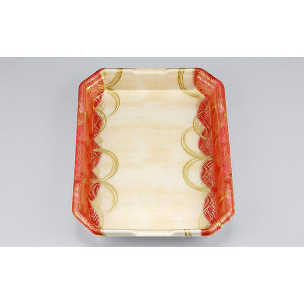 シーピー化成 発泡トレー L-カク3.5 波瓦赤 051510305A590 1ケース(300個(50個×6)（直送品）