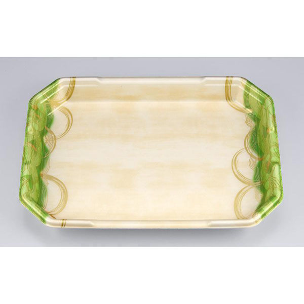 シーピー化成 発泡トレー L-カク4 波瓦緑 051510400A620 1ケース(300個(50個×6)（直送品）