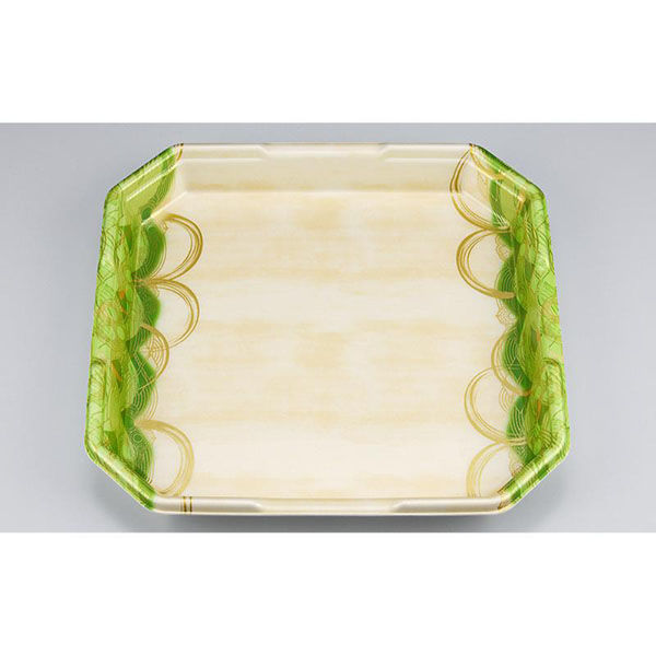 シーピー化成 発泡トレー L-カク5 波瓦緑 051510500A620 1ケース(300個(50個×6)（直送品）