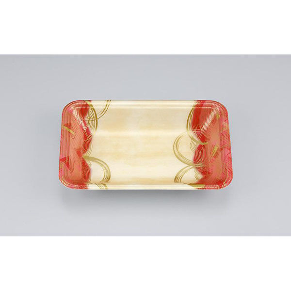 シーピー化成 発泡トレー 新LL13-30 波瓦赤 055121330A590 1ケース(1800個(100個×18)（直送品）