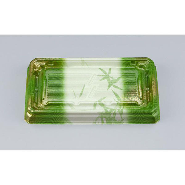 シーピー化成 寿司容器 UFハカマ板段2 すず葉緑 本体 0597202009815 1ケース(800個(50個×16)（直送品）