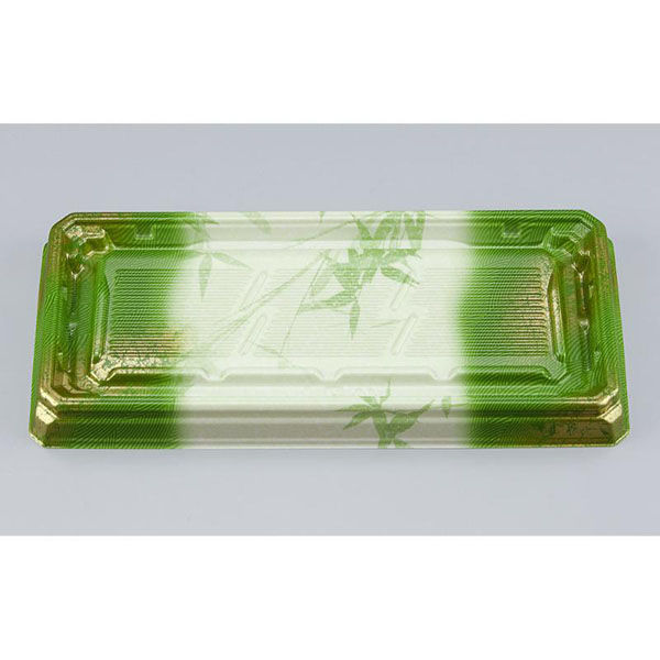 シーピー化成 寿司容器 UFハカマ板段3 すず葉緑 本体 0597203009815 1ケース(800個(50個×16)（直送品）