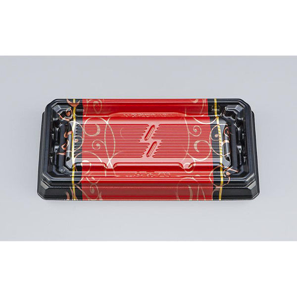 シーピー化成 寿司容器 UFハカマ板段14 みつる朱 本体 0597214008975 1ケース(1000個(50個×20)（直送品）