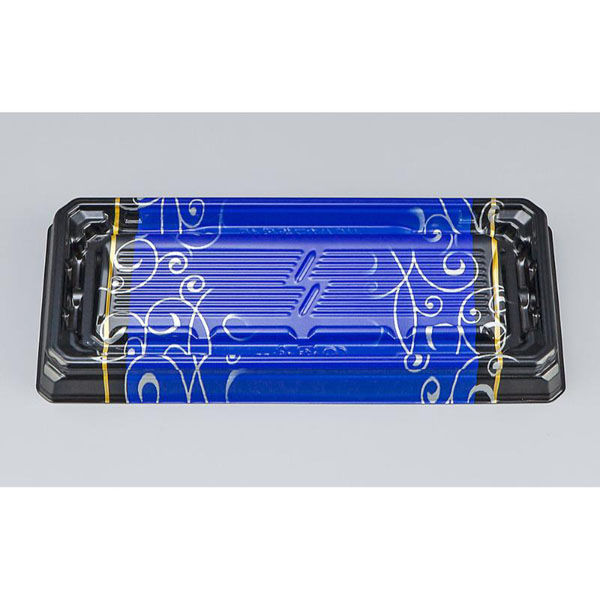 シーピー化成 寿司容器 UFハカマ板段15 みつる青 本体 0597215008955 1ケース(1000個(50個×20)（直送品）