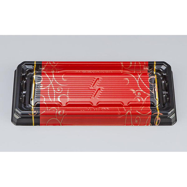 シーピー化成 寿司容器 UFハカマ板段15 みつる朱 本体 0597215008975 1ケース(1000個(50個×20)（直送品）