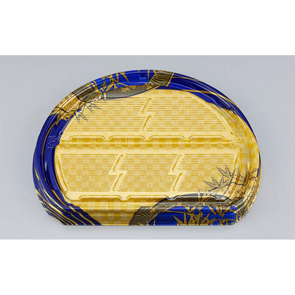 シーピー化成 寿司容器 UFハカマ板半月段5 上弦紺 本体 0597305009835 1ケース(400個(50個×8)（直送品）