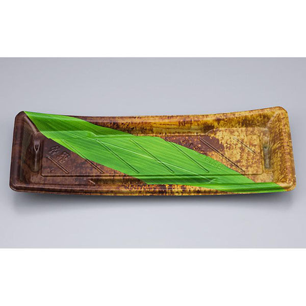 シーピー化成 寿司容器 BS海峡皿16 陶笹 本体 0690716002615 1ケース(800個(50個×16)（直送品）