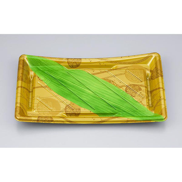 シーピー化成 寿司容器 BS海峡皿25 金剛笹 本体(N) 0692025002705 1ケース(800個(50個×16)（直送品）