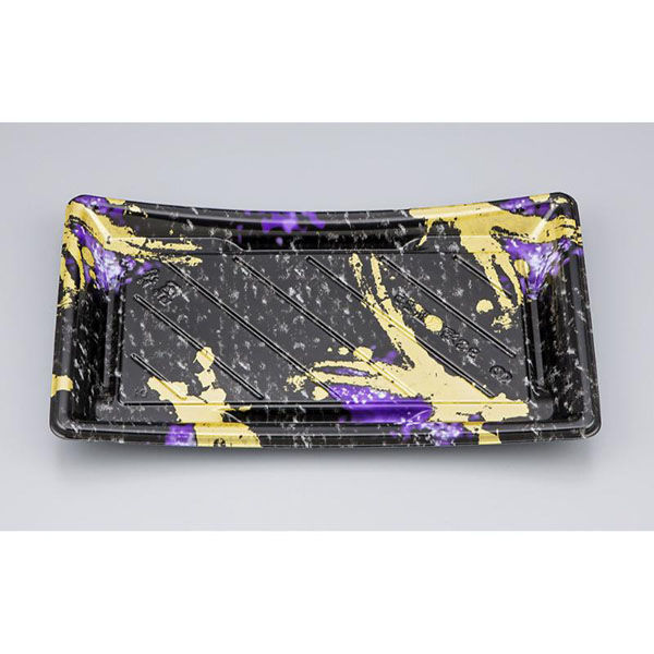 シーピー化成 寿司容器 BS海峡皿25 彩陶紫 本体(N) 0692025006435 1ケース(800個(50個×16)（直送品）