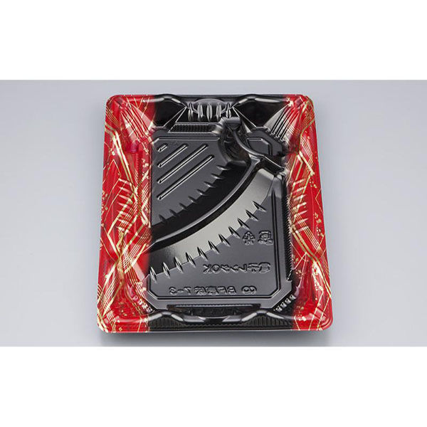 シーピー化成 弁当容器 BF恵味7-3 フレーム赤 本体(N) 0745807031365 1ケース(800個(50個×16)（直送品）