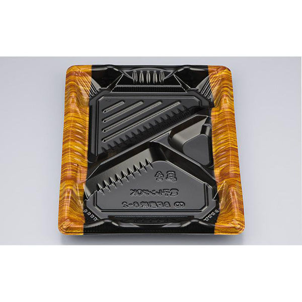 シーピー化成 弁当容器 BF恵味8-2 グリル木目 本体(N) 0745808026675 1ケース(600個(50個×12)（直送品）