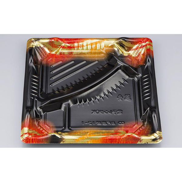 シーピー化成 弁当容器 BF恵味12-1 天舞赤 本体(N) 0745812016105 1ケース(600個(50個×12)（直送品）