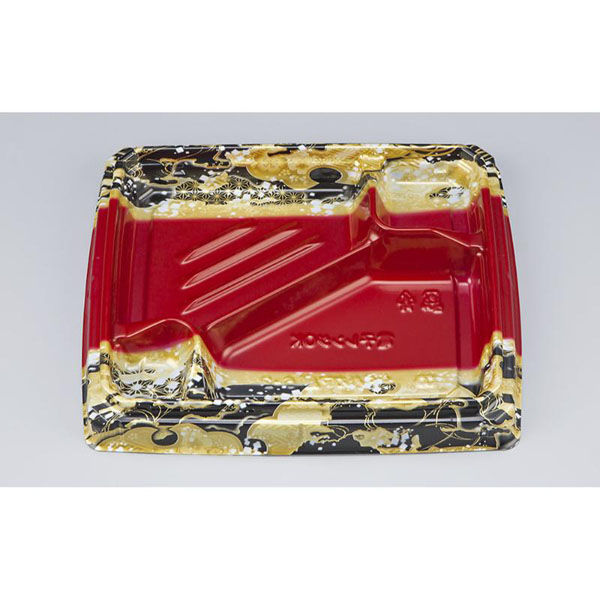 シーピー化成 弁当容器 BFハカマ膳6-2 国風赤 本体(N) 0746106028935 1ケース(600個(50個×12)（直送品） 28,813円