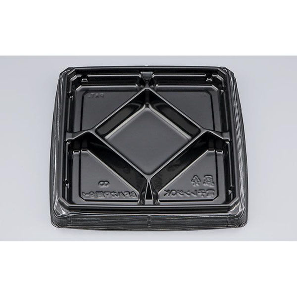 シーピー化成 弁当容器 BFハカマ膳9-1 黒板目 本体(N) 0746109016235 1ケース(400個(50個×8)（直送品）