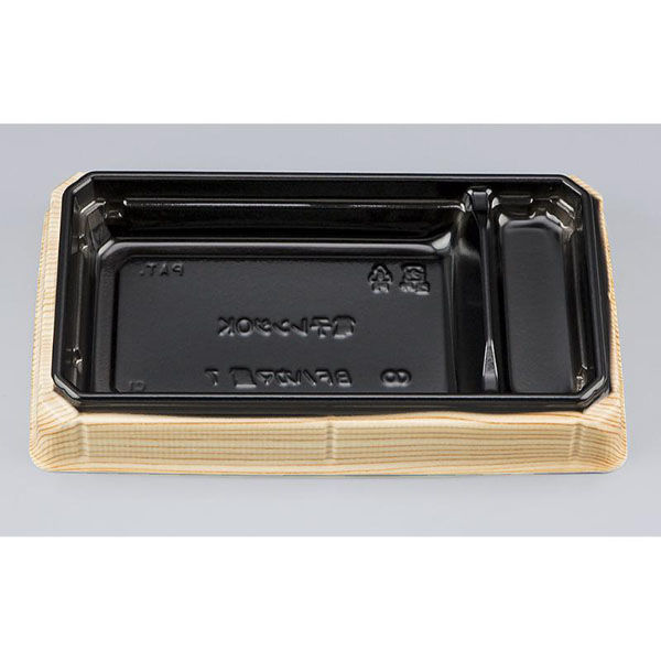 シーピー化成 どんぶり容器 BFハカマ重7 杉板黒 本体(N) 0746207002115 1ケース(800個(50個×16)（直送品）