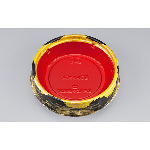 シーピー化成 どんぶり容器 BFハカマ集丸27 みやこ扇赤 本体N 0748427006185 1ケース(600個(50個×12)（直送品）