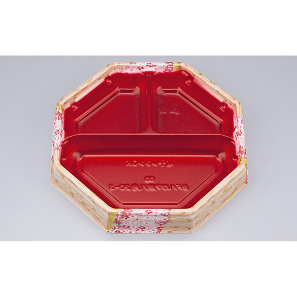 シーピー化成 弁当容器 BFハカマ集八角20-3 花風月 本体(N) 0748520036175 1ケース(600個(50個×12)（直送品）