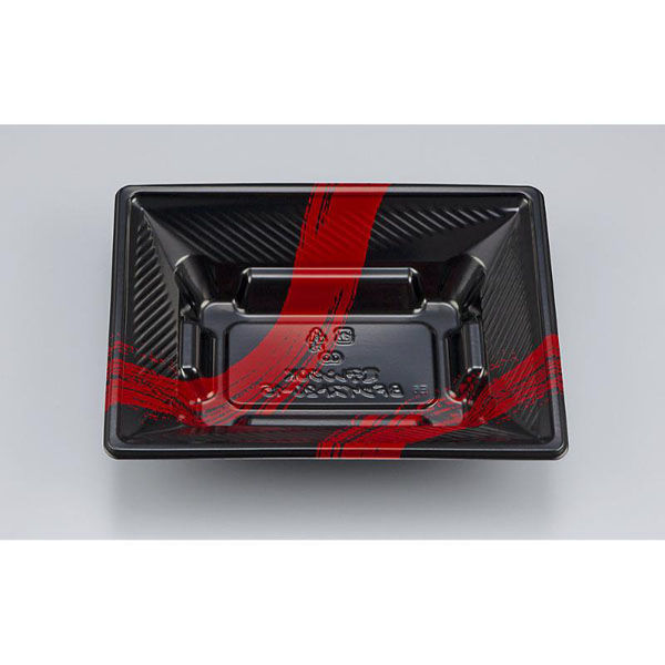 シーピー化成 どんぶり容器 BFツイスト20-15 筆勢黒赤 本体 0772201501445 1ケース(900個(50個×18)（直送品）