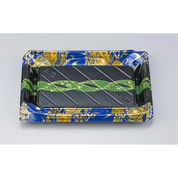 シーピー化成 寿司容器 NUN鞆24 結笹青 本体 0780224008415 1ケース(800個(50個×16)（直送品）