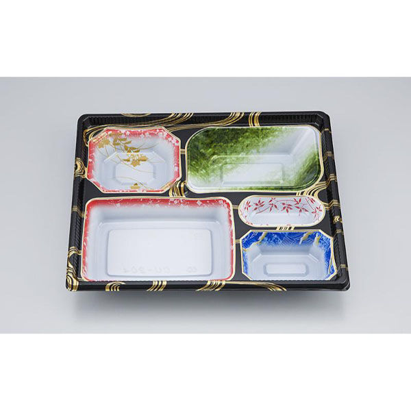 シーピー化成 仕出し弁当容器 CU-204 曲水 本体(N) 0828204006485 1ケース(400個(50個×8)（直送品）