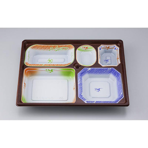 シーピー化成 仕出し弁当容器 CU-205 うつろい 本体(N) 0828205003955 1ケース(400個(50個×8)（直送品）