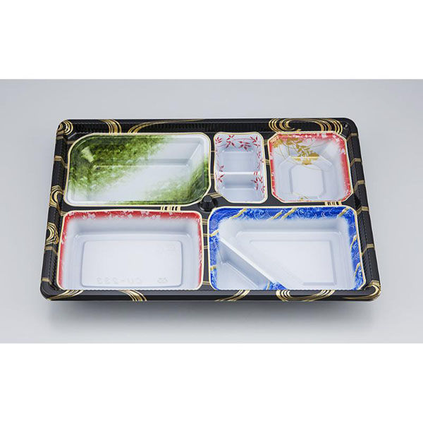 シーピー化成 仕出し弁当容器 CU-233 曲水 本体(N) 0828233006485 1ケース(240個(20個×12)（直送品）