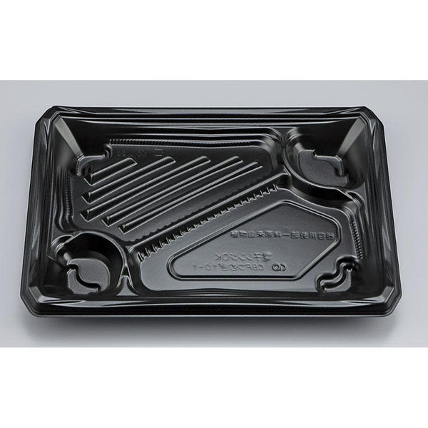 シーピー化成 弁当容器 CBFつむぎ10-1 黒 本体 0A00210010525 1ケース(600個(50個×12)（直送品）