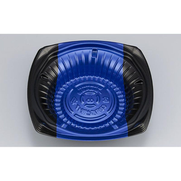 シーピー化成 どんぶり容器 CBFまど味17 ボーダ青 本体 0A0011700A545 1ケース(900個(50個×18)（直送品）