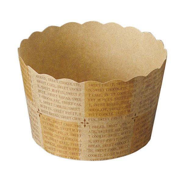 天満紙器 ケーキトレー M561 ベーキングカップ(ロゴ格子 茶) 2640649 1ケース(2000個(100個×20)（直送品）