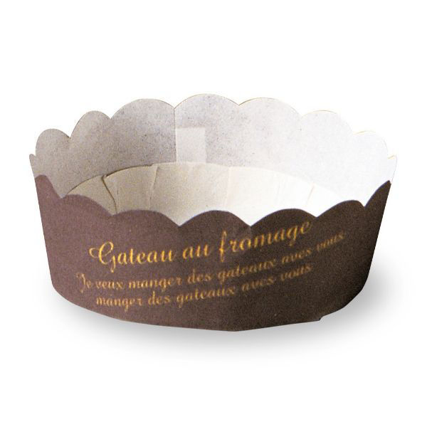 天満紙器 ケーキトレー CH-74 チーズケーキカップ(ブラウン) 2640706 1ケース(3000個(100個×30)（直送品）